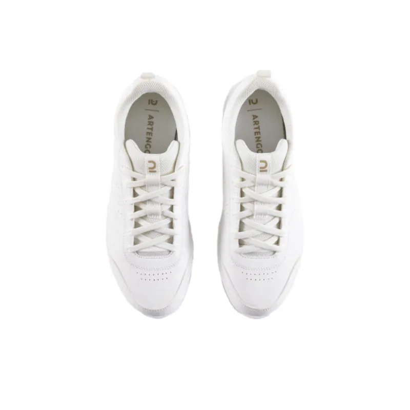 DECATHLON Abrasion Resistant Low Top Tennis Shoes Women's White-3