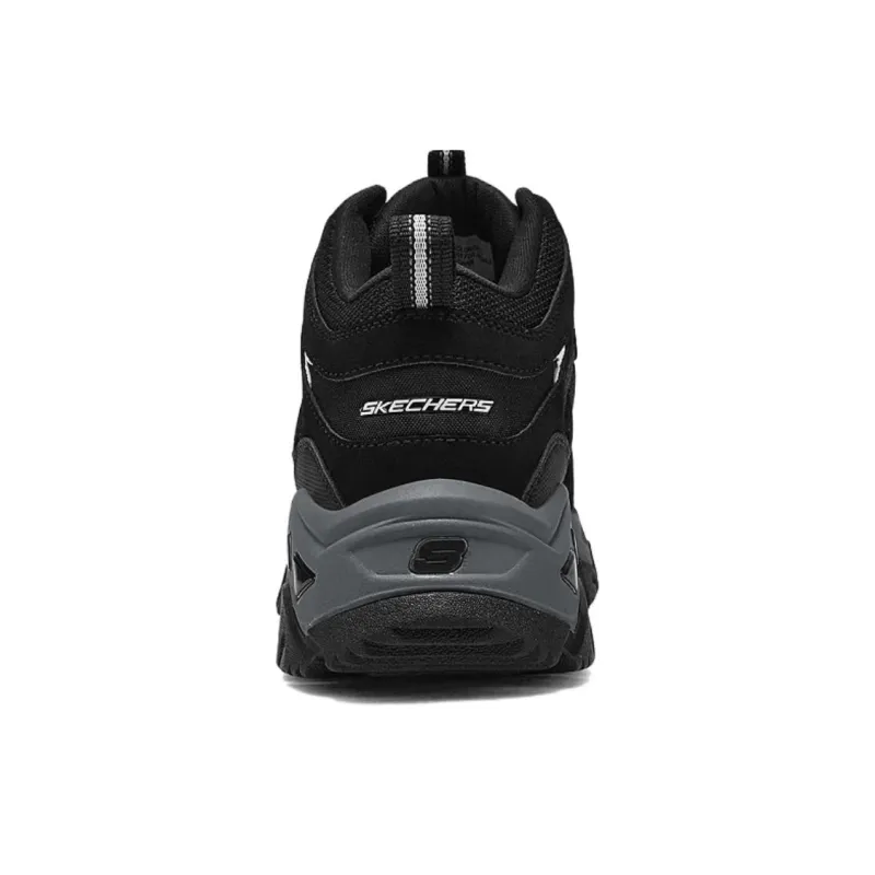 Skechers OUTDOOR Breathable Support Height Increasing Rebound Mid Top Casual Shoes Women's Black Gray Color-3