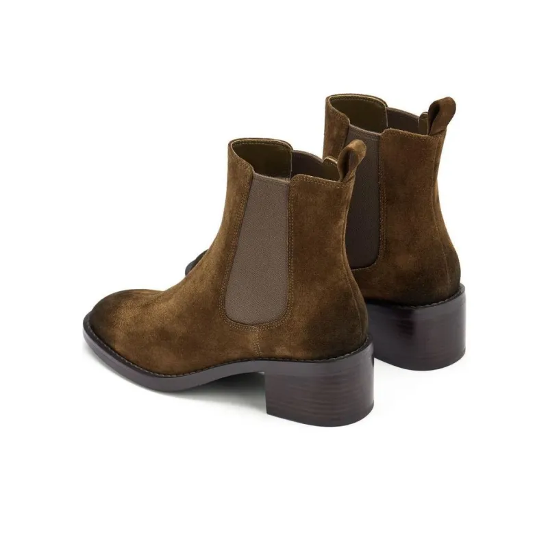 73Hours Strolling Through The Neighborhood Short Chelsea Boots Women's Brown-3
