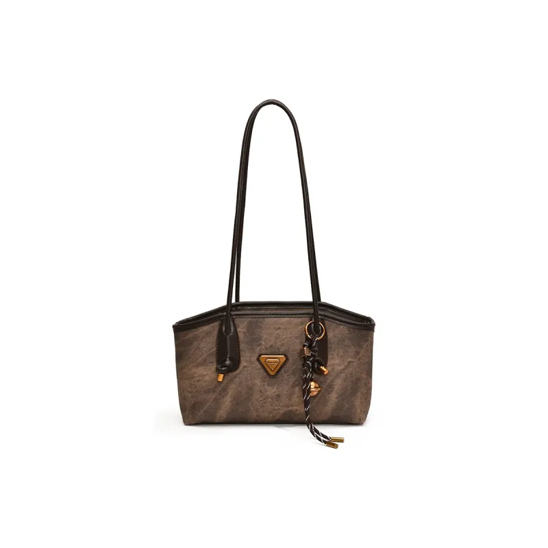 DALO PU Shoulder Bag Women's Black Coffee Brown/Khaki/Blue-4