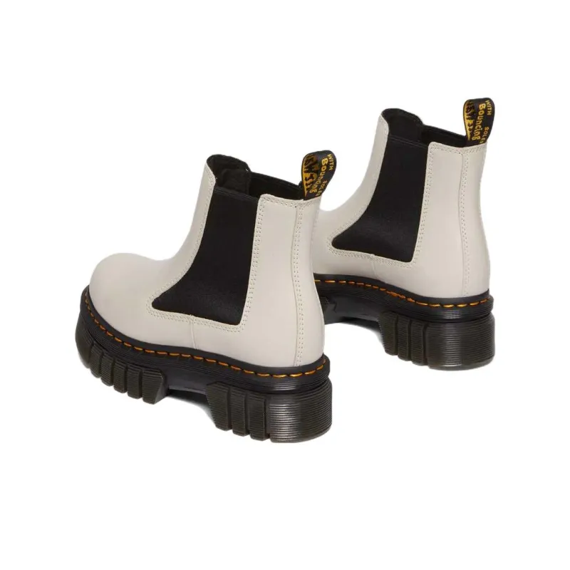 Dr. Martens Audrick Nappa Leather Platform Chelsea Boots 'Cobblestone Grey' Women's-3