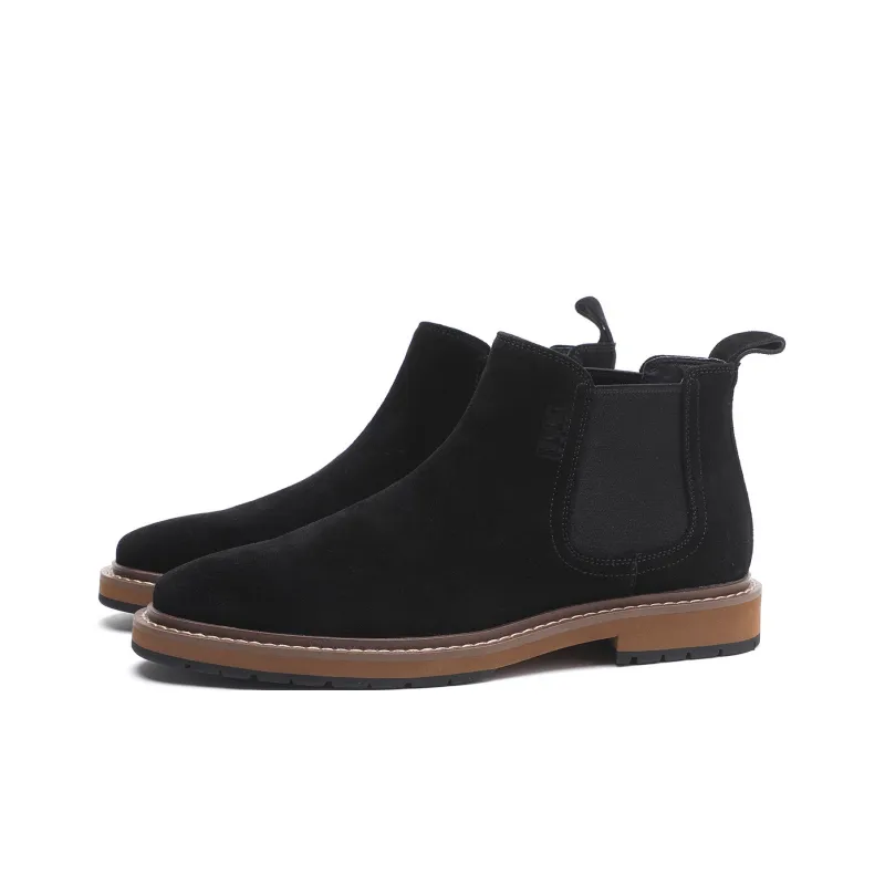 ELLE HOMME Crew Chelsea Boots Men's Black-1