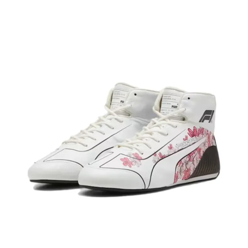 PUMA Speedcat Pro Cushioning Wear-Resistant Mid-Top Outdoor Shoes Men's White Pink-2