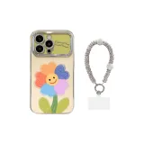 Electroplated Full-View Window-Silver[Multicolor Smiley Face Floral+Bracelet]