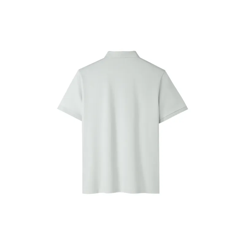 HLA Cooling Quick Dry Color Blocking Embroidery Classic Collar Pearl Beaded Short-Sleeved Polo Shirt Men's-4
