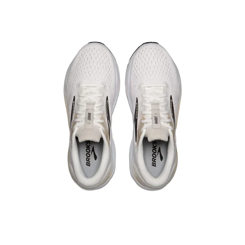 Brooks Ghost 16 Anti Slip Wear Resistant Low Top Running Shoes Men's White-2
