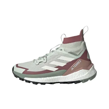 Adidas TERREX FREE HIKER 2.0 Anti Slip Wear Resistant High Top Hiking Shoes Women's White Red Green