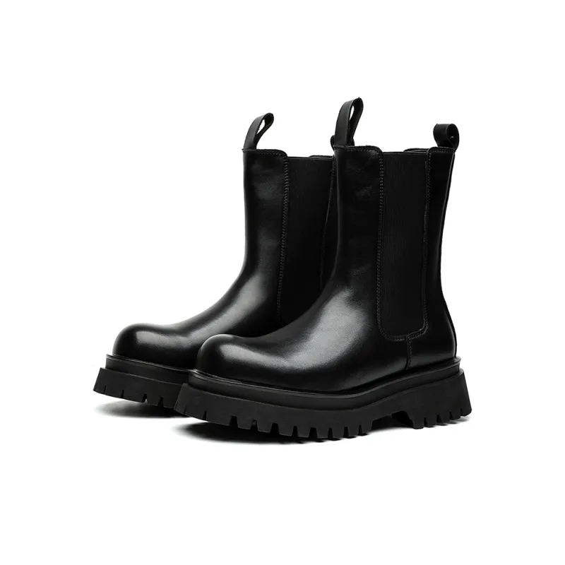 Chi Wolf Crew Chelsea Boots Men's Black-1