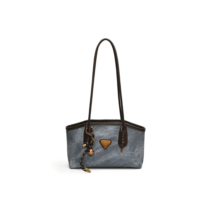DALO PU Shoulder Bag Women's Black Coffee Brown/Khaki/Blue-12