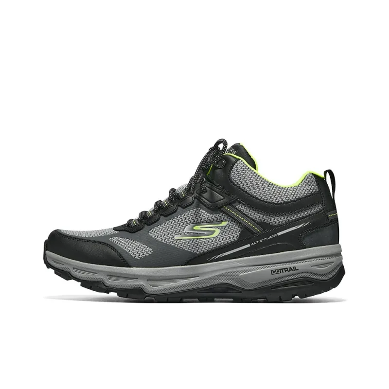 Skechers Cushioning Rebound Low Top Running Shoes Men's Gray Black-0