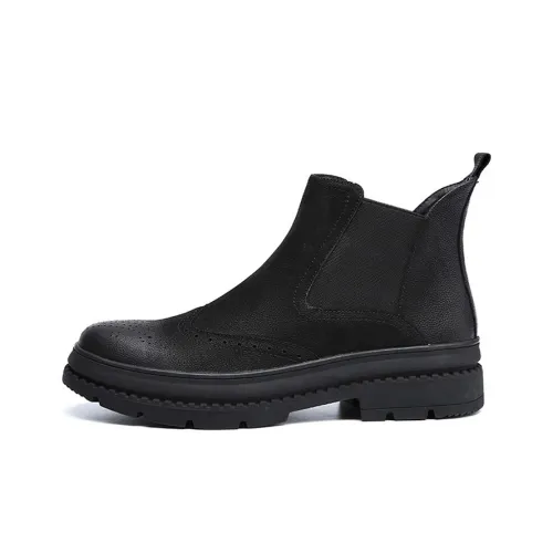 YEDANI Short Chelsea Boots 4.5cm Men's Black