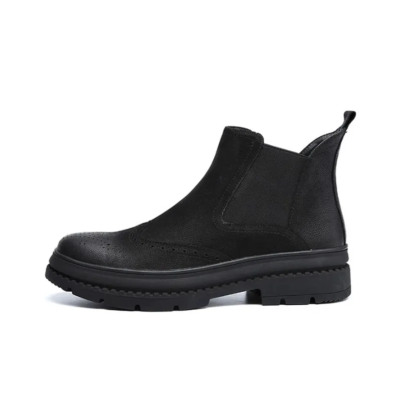 YEDANI Short Chelsea Boots 4.5cm Men's Black-0