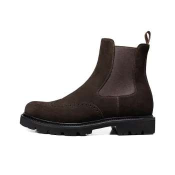 THOM WILLS Short Chelsea Boots Men's Dark Coffee