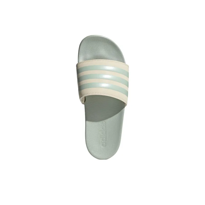 Adidas Adilette Comfort Slides Wonder White Linen Green Met. Women's-3