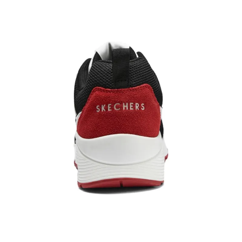 Skechers Cushioning Low Top Running Shoes Men's White Black-3