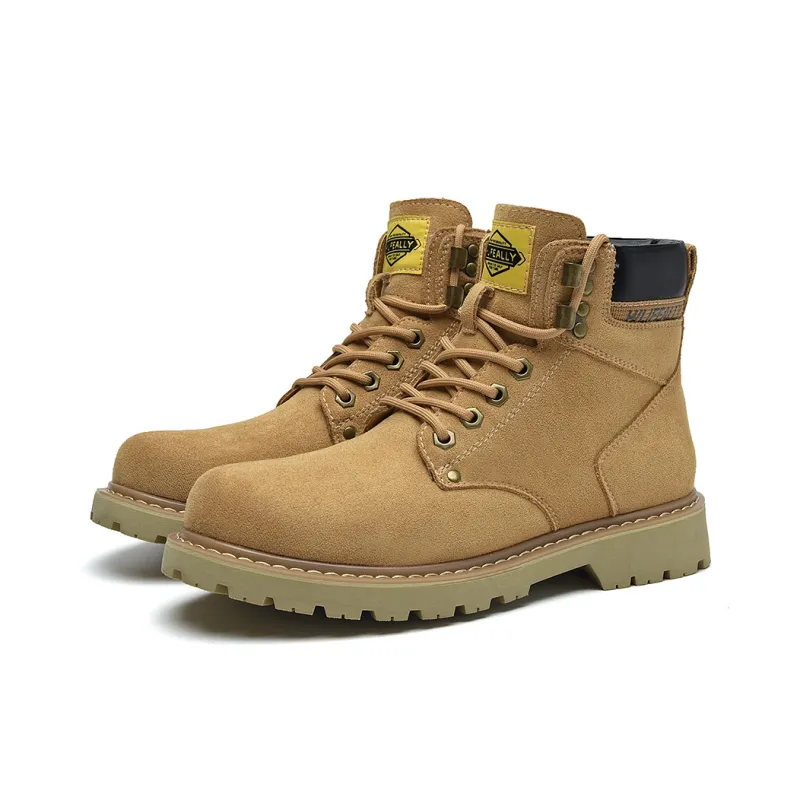 HLA Outdoor Boots Men Yellow-26