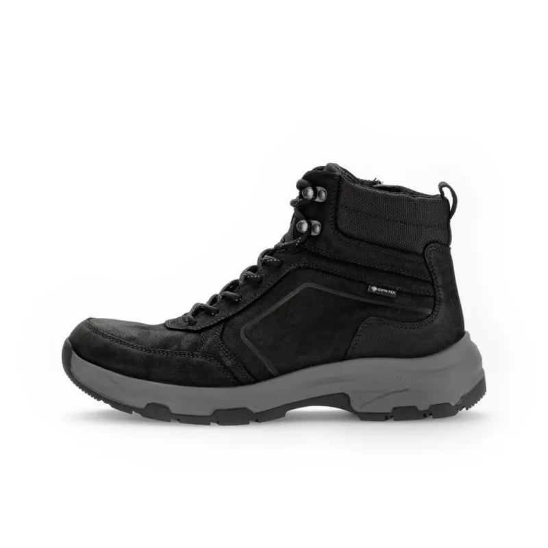 Gabor Pius Wear-Resistant Slip-Resistant Short Outdoor Boots 4cm Men's Black-0