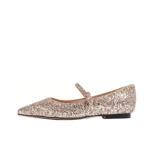 STEVE MADDEN Chunky Heel Mary Jane Shoes Women's Gold