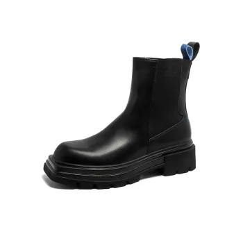 FAPAI Short Chelsea Boots Men's Black