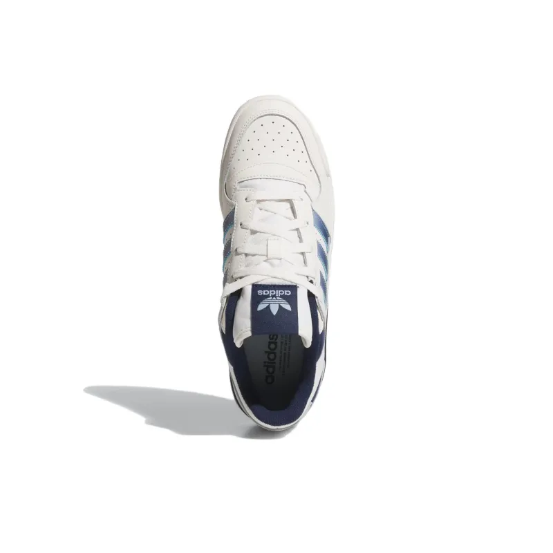 Adidas Originals FORUM Anti Slip Wear Resistant Low Top Skateboard Shoes Men's White Blue-3