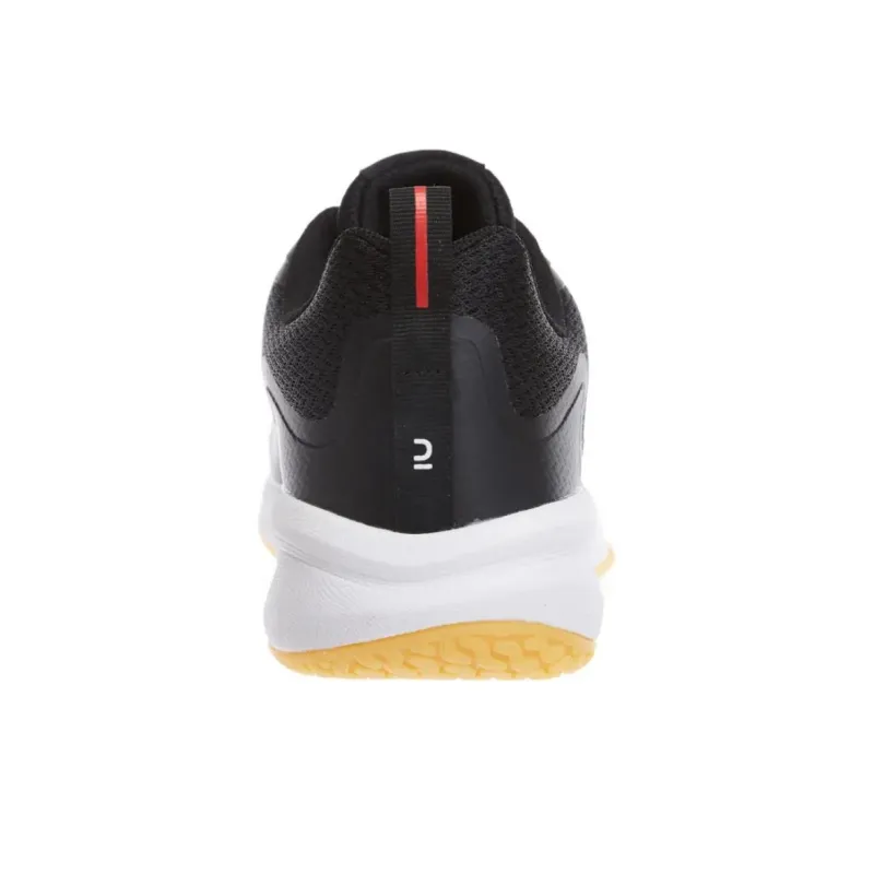 DECATHLON 530 Cushioning Wear Resistant Low Top Badminton Shoes Men's Black White-3