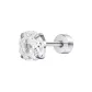 White Millennium Rose Stud Earrings[1 Pack]