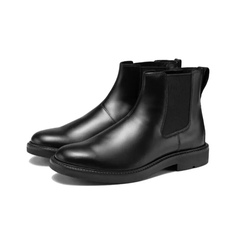 Ecco Urban London Series Short Chelsea Boots 3CM Men's Black-2