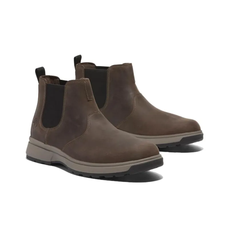 Timberland Short Chelsea Boots Men's Dark Brown-3