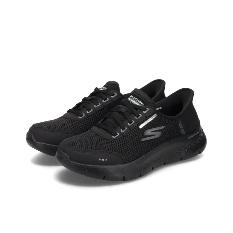 Skechers Go Walk Fle Abrasion Resistant Low Top Casual Shoes Women's Black-2