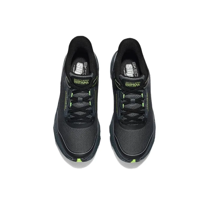 Skechers MEN'S GO Anti Slip Wear Resistant Breathable Support Low Top Casual Running Shoes Men's Black Green-3
