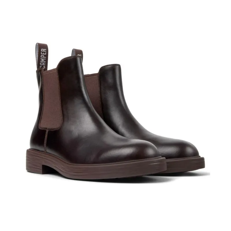 CAMPER Dean Short Chelsea Boots Men's Black Umber-1