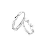 Mobius Couple Rings[Sterling Silver 999]