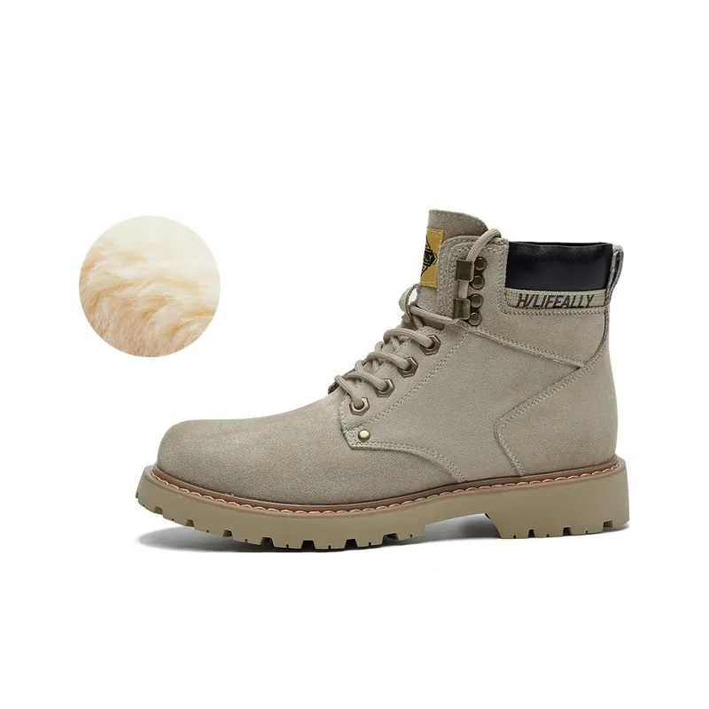 HLA Outdoor Boots Men Yellow-13