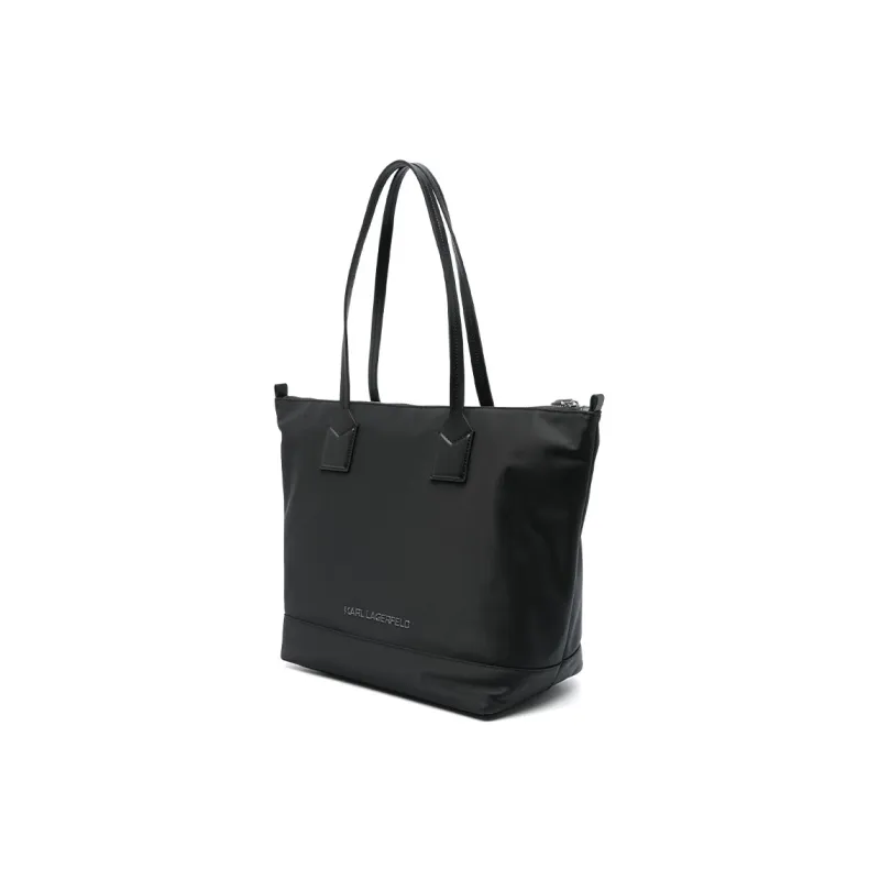 KARL LAGERFELD Recycled Polyamide Tote Bag, Shopping Bag, Shoulder Bag Tubas Women's Black-1