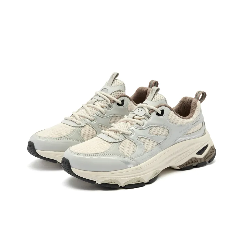 QIAODAN Cushioning Anti-Slip And Wear-Resistant Low-Top Casual Running Shoes Women's White Gray-2