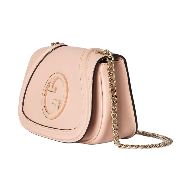 GUCCI Blondie Leather Shoulder Bag Mini Women's Light Pink-1