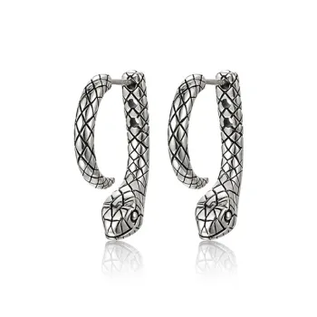IDEAGEMER S925 Silver Earrings Men's
