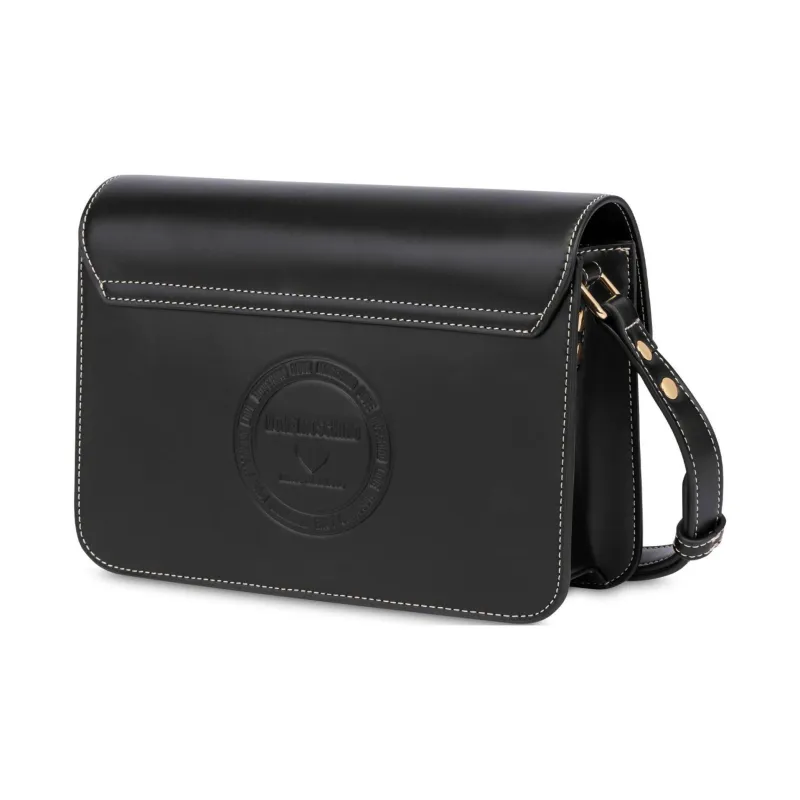 LOVE MOSCHINO Heart plaque Leather Cross Body Bag-1