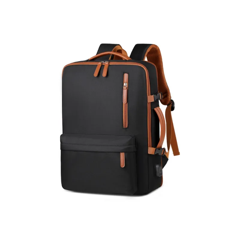 Yalu Oxford Backpack Unisex Ecru/Gray/Black/Pink-5