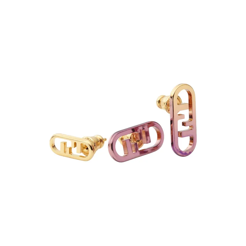 FENDI Metal Earrings Women's Pink-1