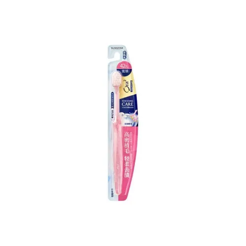 Ora2 Bright White Solid Color Intensive Gum Care Wide Head Toothbrushes Interdental Cleaning