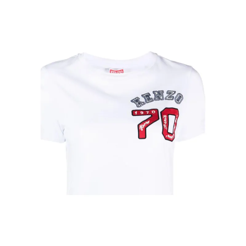 KENZO Logo print Crew neck T shirt-4