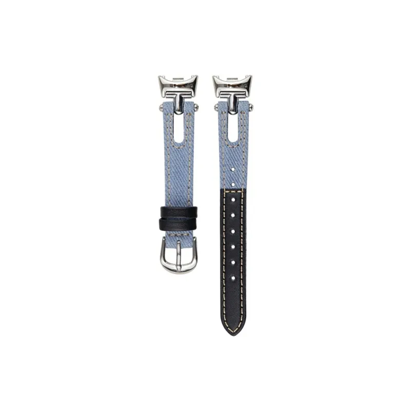 CHRROTA Watch Band Xiaomi Compatibility Metal, Denim Material-3