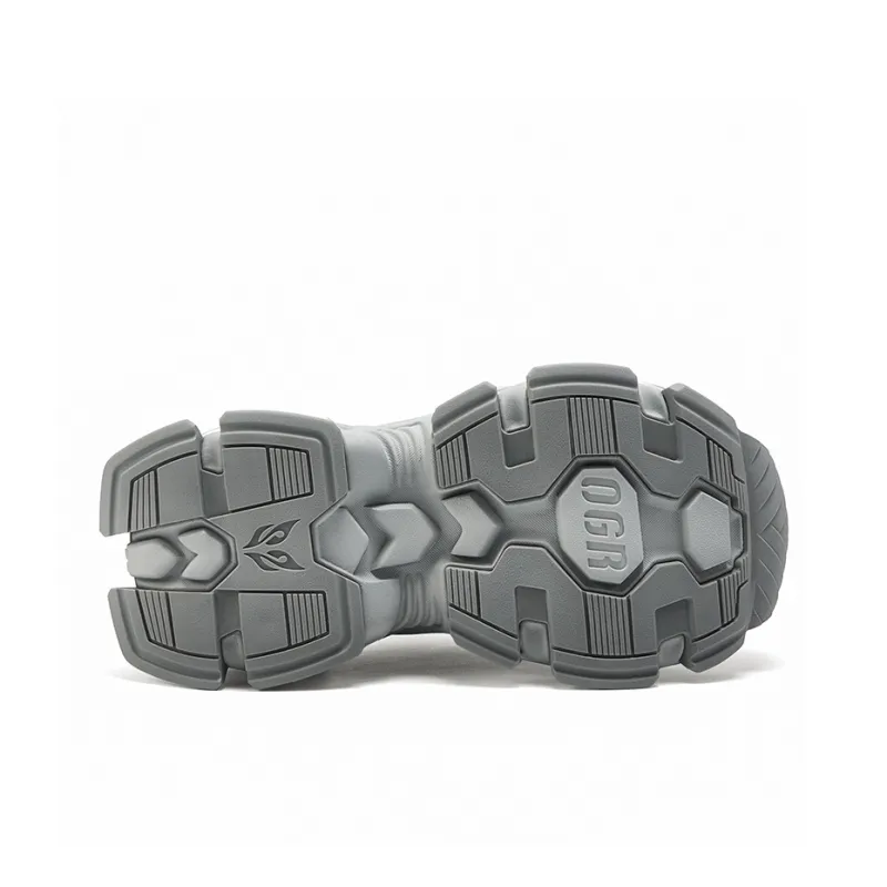 OGR Chunky Sneakers Unisex Low Top Silver-5
