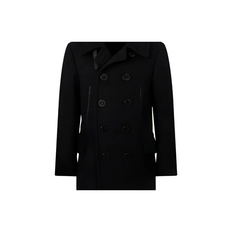 TOM FORD Melton Double-Breasted Peacoat-6