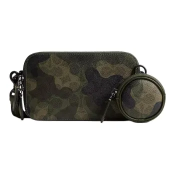 COACH Charter Coated Canvas Crossbody Bag Shoulder Bag Small Size Men's Green