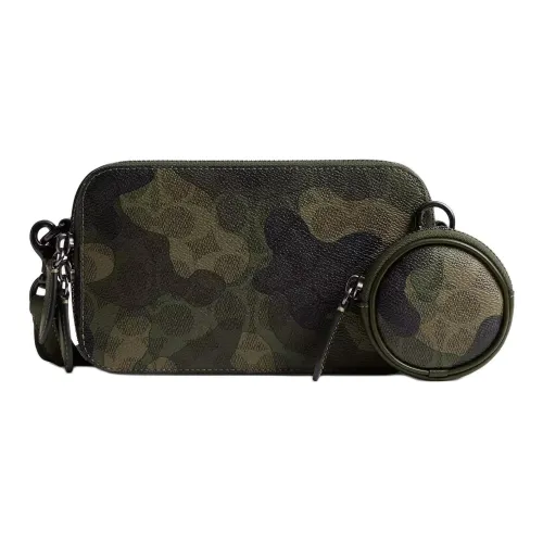 COACH Charter Coated Canvas Crossbody Bag Shoulder Bag Small Size Men's Green