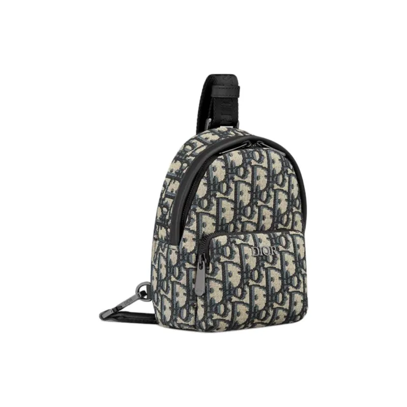 DIOR Cotton Shoulder Bag Mini Kids' Gray Green-1