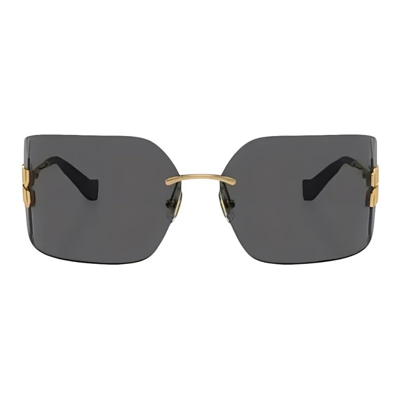 MIU MIU Logo Plaque Oversize Frameless Sunglasses-1