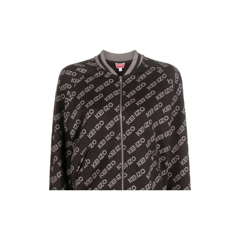 KENZO Logo print Zip up Sweatshirt-2